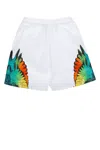 Marcelo Burlon County Of Milan Icon Wings Relax Sweatshorts White Multi In Whitemulti
