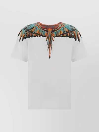 Marcelo Burlon County Of Milan Iconic Wings Embroidered T-shirt In White