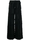 MARCELO BURLON COUNTY OF MILAN INSIDE-OUT FRAYED DRAWSTRING TROUSERS