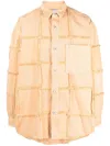 Marcelo Burlon County Of Milan Inside-out Overshirt In Orange