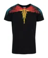 Marcelo Burlon County Of Milan Marcelo Burlon Icon Wings Graphic T-shirt Man T-shirt Multicolored Size Xxl Cotton In Black