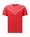 Marcelo Burlon County Of Milan Kids Bandana Printed Crewneck T-shirt In Red