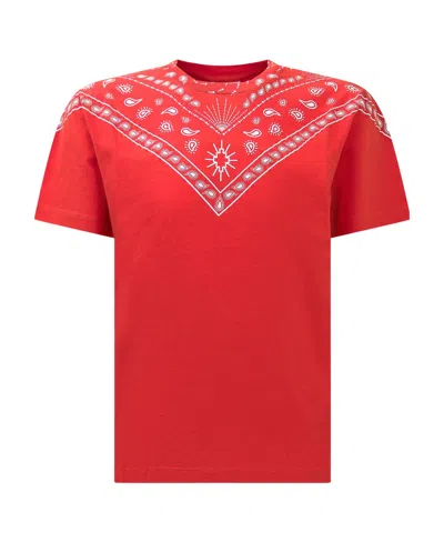 Marcelo Burlon County Of Milan Kids Bandana Printed Crewneck T-shirt In Red