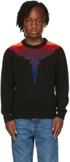 Marcelo Burlon County Of Milan Kids Black Icon Wings Sweater In Black