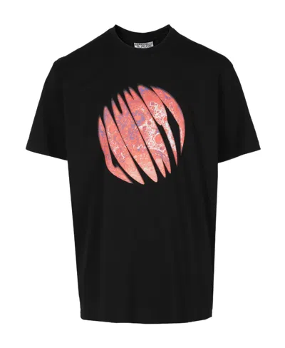 Marcelo Burlon County Of Milan Kids Graphic Printed Crewneck T-shirt In Black