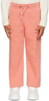 Marcelo Burlon County Of Milan Kids Pink Basic Lounge Pants In Pink White