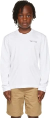Marcelo Burlon County Of Milan Kids White Print Long Sleeve T-shirt In White