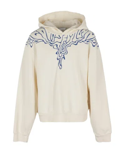 Marcelo Burlon County Of Milan Kids Wing Printed Hoodie In White