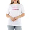 Marcelo Burlon County Of Milan White Cotton He Never Cared T-shirt In White