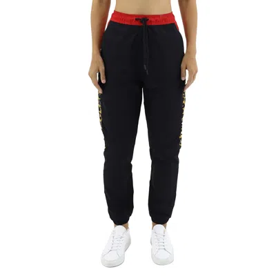 Marcelo Burlon County Of Milan Ladies Leopard Print Colour-block Track Pants