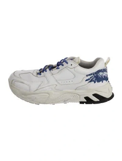 Pre-owned Marcelo Burlon County Of Milan Leather Chunky Sneakers In White
