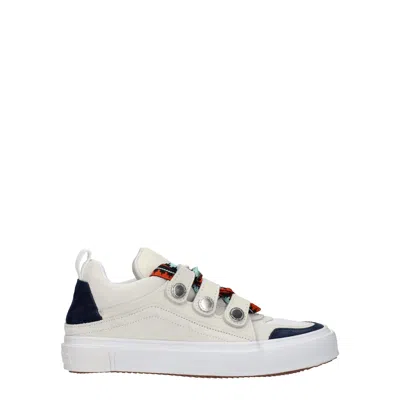 Marcelo Burlon County Of Milan Leather Men's Sneakers In Beige