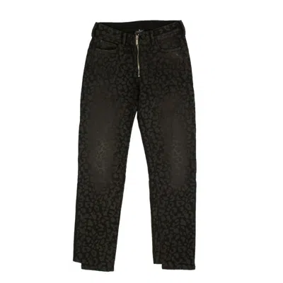 Marcelo Burlon County Of Milan Leopard Print Jeans - Black