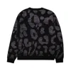 Marcelo Burlon County Of Milan Leopard Sweater - Dark Gray/black In Black