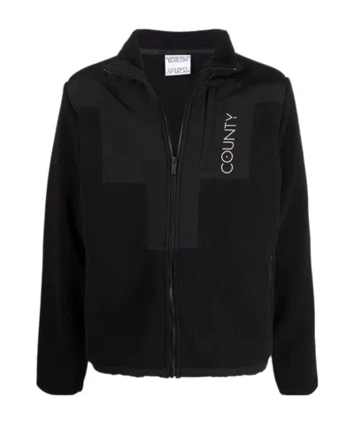 MARCELO BURLON COUNTY OF MILAN MARCELO BURLON COUNTY OF MILAN LOGO EMBROIDERED ZIP-UP JACKET