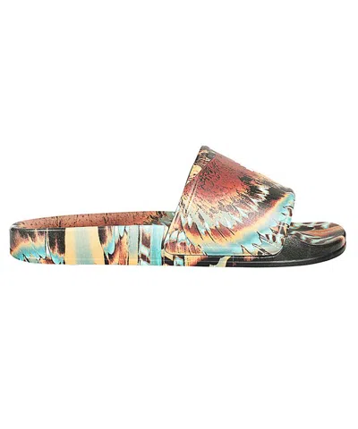 Marcelo Burlon County Of Milan Logo Detail Slides In Multi