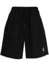Marcelo Burlon County Of Milan Logo-embroidered Bermuda Shorts In Schwarz