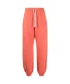 Marcelo Burlon County Of Milan Logo-embroidered Cotton Track Pants In Orange