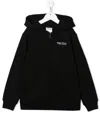 Marcelo Burlon County Of Milan Logo Embroidered Hoodie In Black