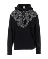 Marcelo Burlon County Of Milan Snake Wings Cotton Hoodie In Black