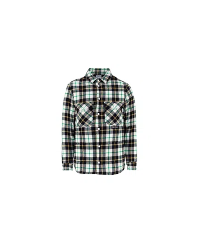 Marcelo Burlon County Of Milan Logo Patch Plaid Shirt In Black