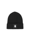Marcelo Burlon County Of Milan Logo-patch Ribbed Beanie In Black
