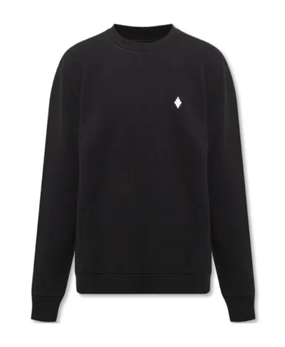 MARCELO BURLON COUNTY OF MILAN MARCELO BURLON COUNTY OF MILAN LOGO EMBROIDERED CREWNECK SWEATSHIRT