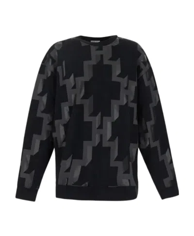 Marcelo Burlon County Of Milan Logo-print Cotton Sweatshirt In Black