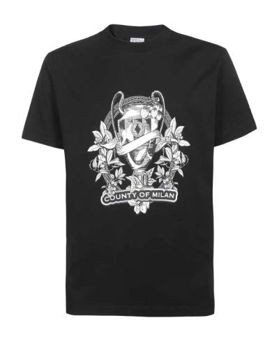 Marcelo Burlon County Of Milan Logo-print Cotton T-shirt In Black