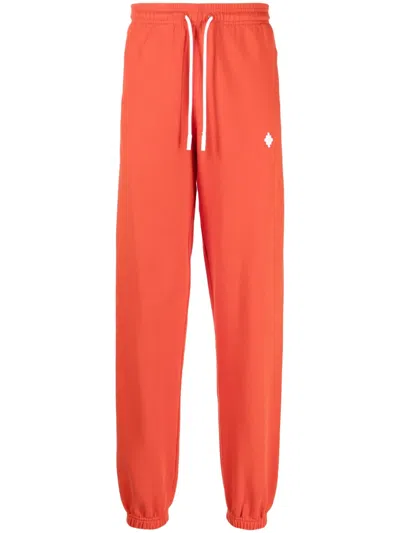 Marcelo Burlon County Of Milan Logo-print Cotton Track Pants In Red