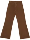 Marcelo Burlon County Of Milan Logo-print Flared Jeans In Brown