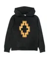 Marcelo Burlon County Of Milan Logo-print Long-sleeved Hoodie In Black