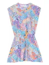 Marcelo Burlon County Of Milan Logo-print Ruched Cotton Dress In Multicolour