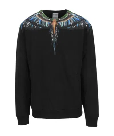 Marcelo Burlon County Of Milan Logo Printed Sweater In Black