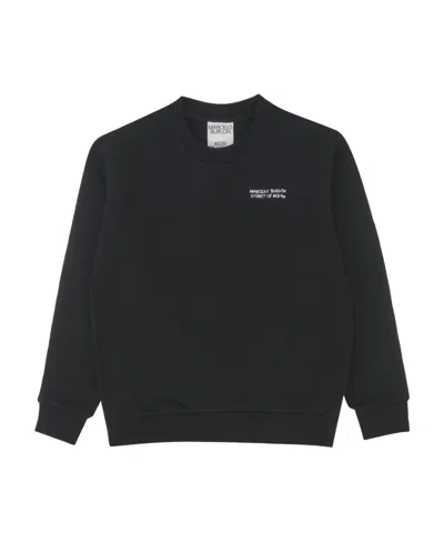 Marcelo Burlon County Of Milan Logo Round-necked Sweater In Black