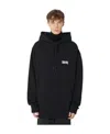 Marcelo Burlon County Of Milan Long-sleeved Hooded Sweater In Black