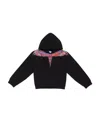 Marcelo Burlon County Of Milan Lunar Wings Cotton Sweatshirt In Black