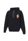 Marcelo Burlon County Of Milan Macrame Cross-patch Cotton Hoodie In Black