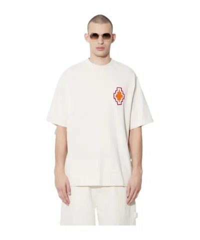 Marcelo Burlon County Of Milan Macrame Cross Cewneck T-shirt In White