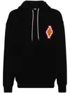 Marcelo Burlon County Of Milan Macrame Cross-patch Cotton Hoodie In Black