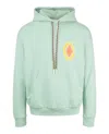 Marcelo Burlon County Of Milan Macrame Cross Patch Hoodie In Green