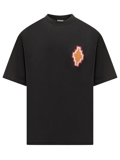 Marcelo Burlon County Of Milan Macrame Cross Tee In Black