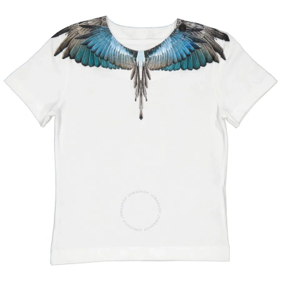 Marcelo Burlon County Of Milan Marcelo Burlon Baby Eagle Print T-shirt For Kids In White
