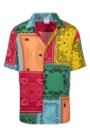 Marcelo Burlon County Of Milan Marcelo Burlon Bandana Print Shirt In Red Multi
