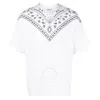 Marcelo Burlon County Of Milan Bandana-print Cotton T-shirt In White/black