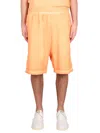 Marcelo Burlon County Of Milan Marcelo Burlon Bermuda With Logo In Orange