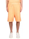 Marcelo Burlon County Of Milan Marcelo Burlon Bermuda With Logo In Orange
