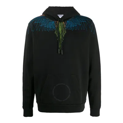Marcelo Burlon County Of Milan Marcelo Burlon Bezier Wings Hoodie In Black