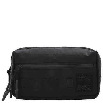 Pre-owned Marcelo Burlon County Of Milan Marcelo Burlon Black Black All Over Cross Tape Belt Bag Cmno005f22fab001-1010