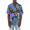 Marcelo Burlon County Of Milan Marcelo Burlon Mix And Match Hawaii Shirt Blue In Blue